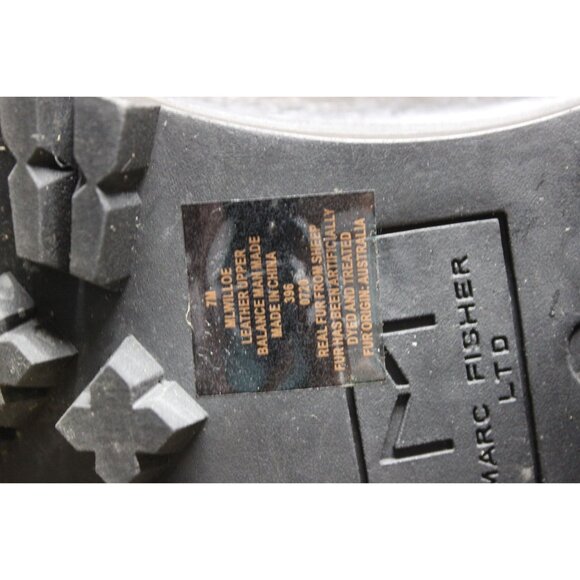 Mark Fisher‎ women's sheepskin trim leather fold over top chunky lug sole boots - Picture 7 of 14